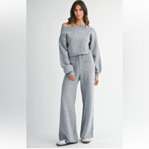 Mable Molly cozy sweater lounge set grey large NEW - Picture 15 of 15